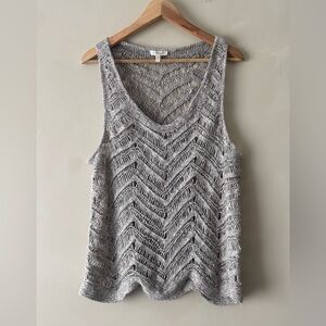 Eileen Fisher Silver Knit Tank Top 473